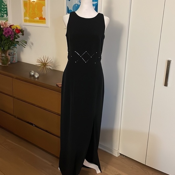 CACHE crystal cut out bodice formal front slit dress gown - Picture 3 of 10